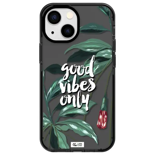 Tropical Vibes Green Apple iPhone 13 mini impact Smoke Black Case