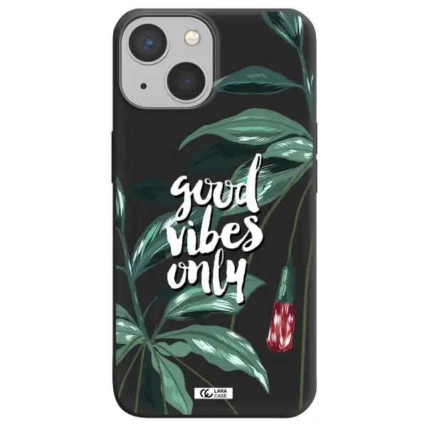 Tropical Vibes Green Apple iPhone 13 mini Silicone black Case