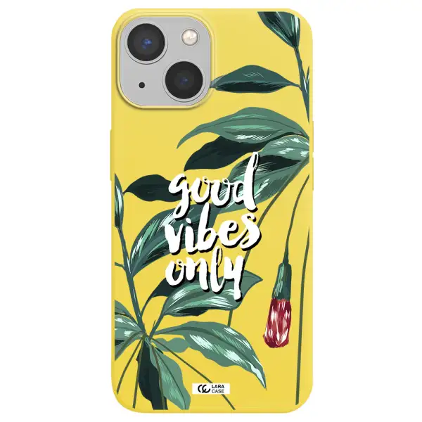 Tropical Vibes Green Apple iPhone 13 mini Silicone canary yellow Case