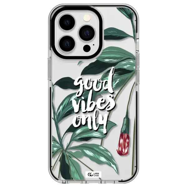 Tropical Vibes Green Apple iPhone 13 Pro impact black border Case