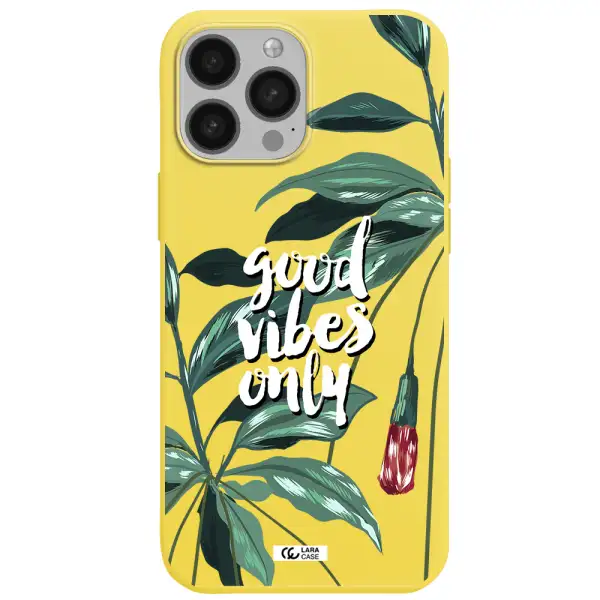 Tropical Vibes Green Apple iPhone 13 Pro Max Silicone canary yellow Case