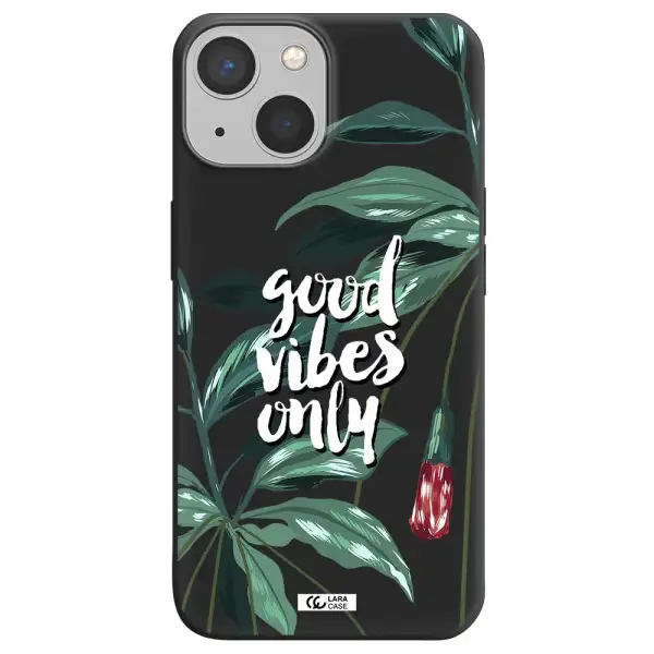 Tropical Vibes Green Apple iPhone 13 Silicone black Case