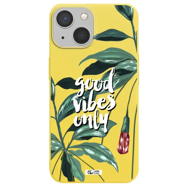 Tropical Vibes Green Apple iPhone 13 Silicone canary yellow Case