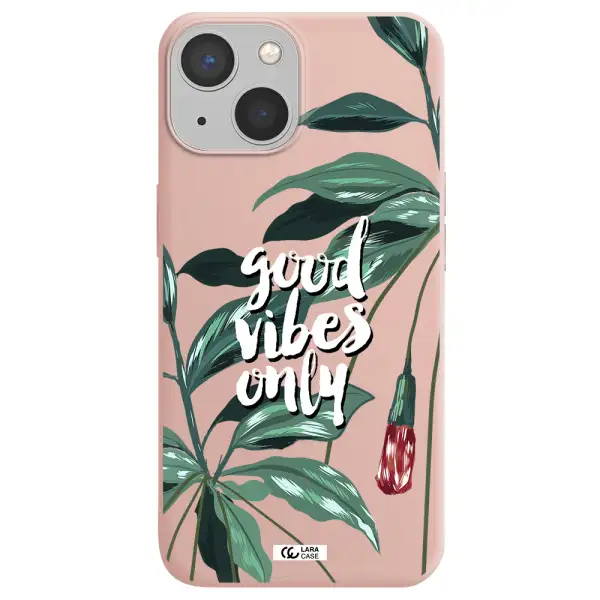 Tropical Vibes Green Apple iPhone 13 Silicone pastel pink Case