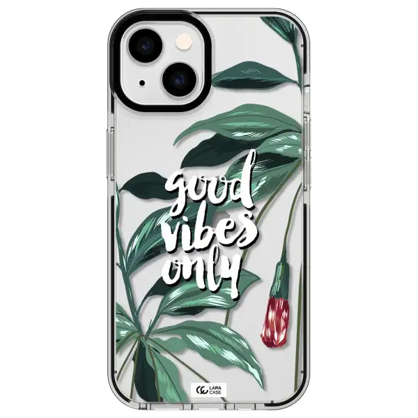 Tropical Vibes Green Apple iPhone 14 impact black border Case