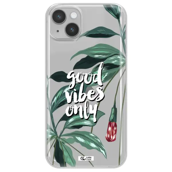 Tropical Vibes Green Apple iPhone 14 plus Clear TPU Case