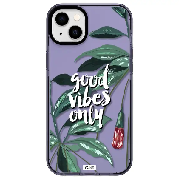 Tropical Vibes Green Apple iPhone 14 plus impact Lilac Case