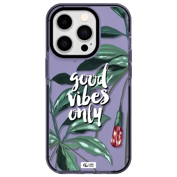 Tropical Vibes Green Apple iPhone 14 pro impact Lilac Case