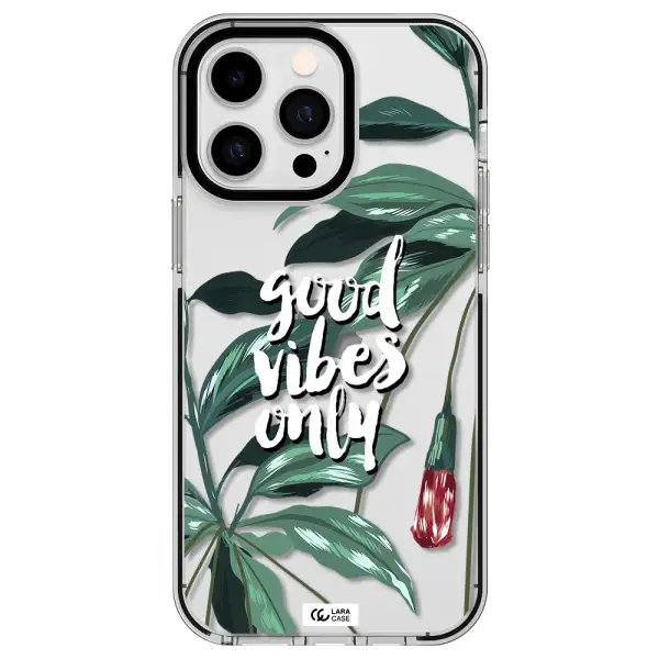 Tropical Vibes Green Apple iPhone 14 pro max impact black border Case