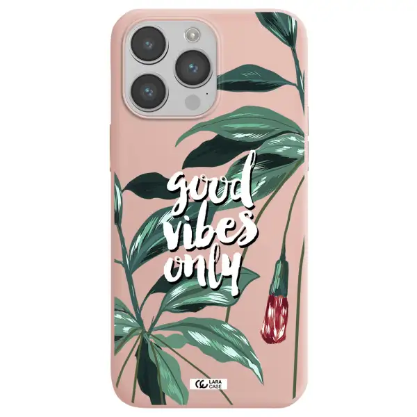 Tropical Vibes Green Apple iPhone 14 pro max Silicone pastel pink Case