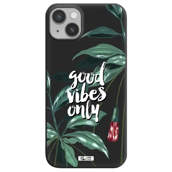 Tropical Vibes Green Apple iPhone 14 Silicone black Case