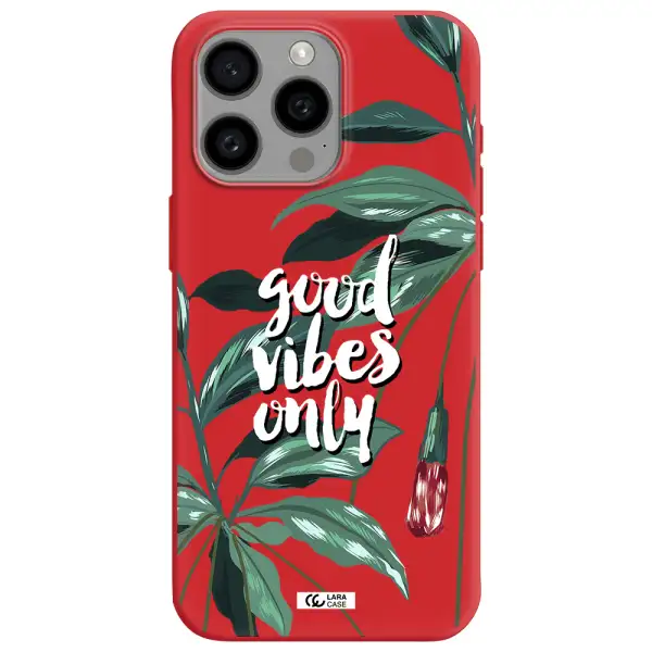 Tropical Vibes Green Apple Iphone 15 Pro Max Silicone Imperial Red Case