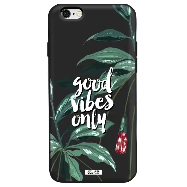 Tropical Vibes Green Apple iPhone 6 Silicone black Case