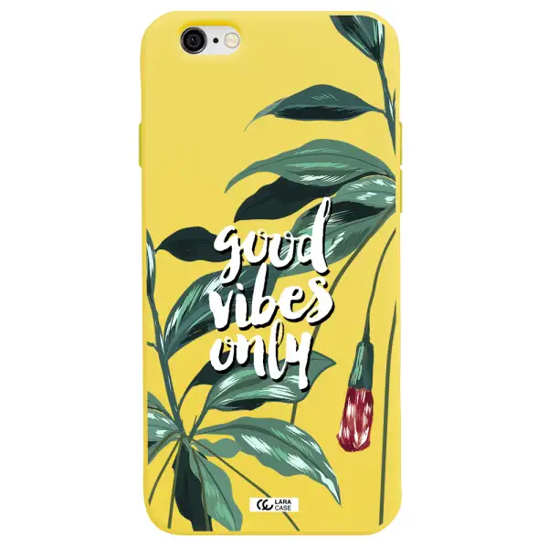 Tropical Vibes Green Apple iPhone 6 Silicone canary yellow Case