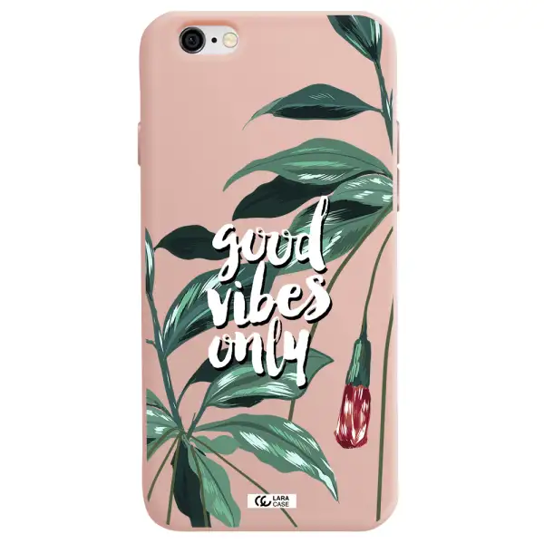 Tropical Vibes Green Apple iPhone 6 Silicone pastel pink Case