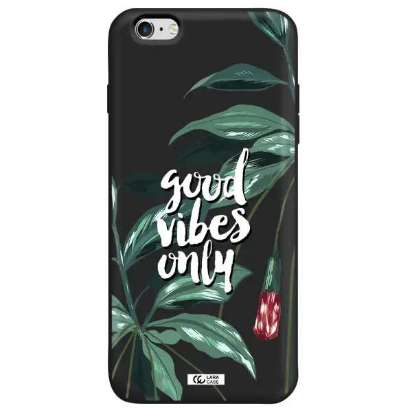 Tropical Vibes Green Apple iPhone 6S Silicone black Case