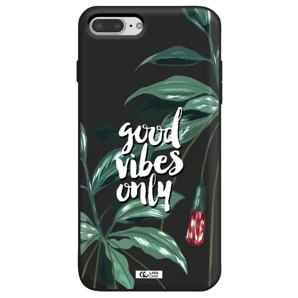 Tropical Vibes Green Apple iPhone 7 plus Silicone black Case