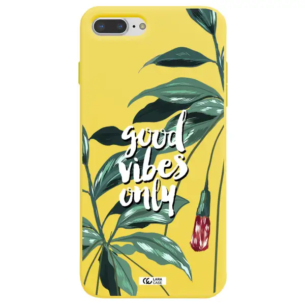 Tropical Vibes Green Apple iPhone 7 plus Silicone canary yellow Case