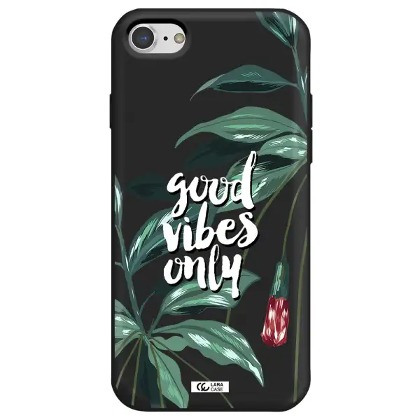 Tropical Vibes Green Apple iPhone 7 Silicone black Case