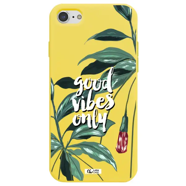 Tropical Vibes Green Apple iPhone 7 Silicone canary yellow Case