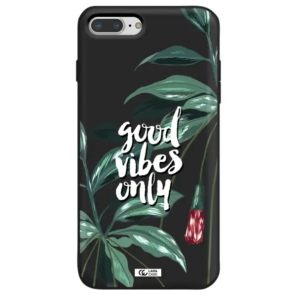 Tropical Vibes Green Apple iPhone 8 plus Silicone black Case