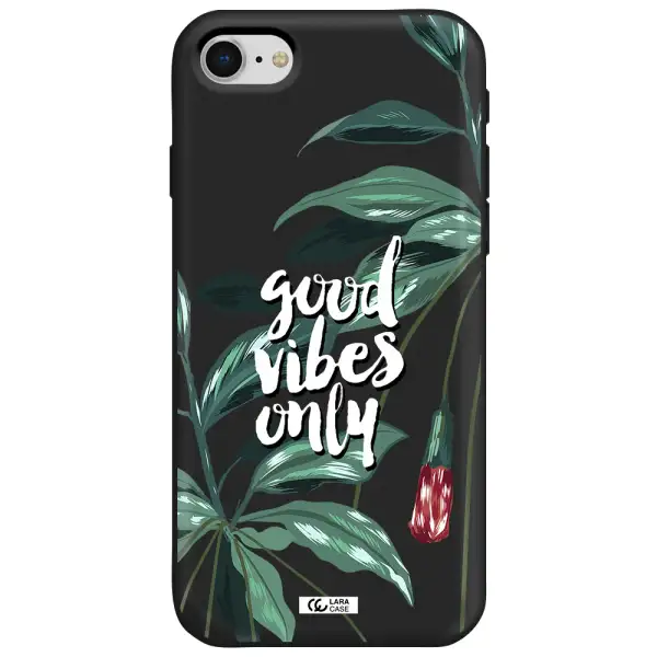 Tropical Vibes Green Apple iPhone se 2020 Silicone black Case
