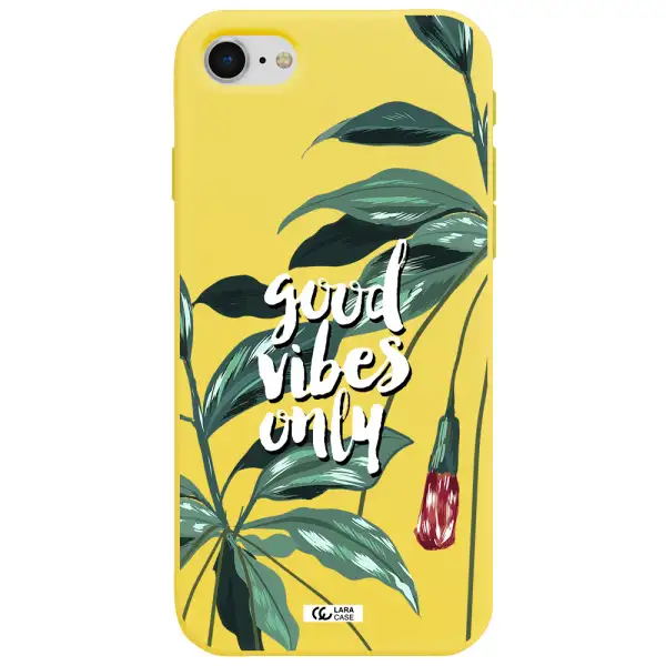 Tropical Vibes Green Apple iPhone se 2020 Silicone canary yellow Case