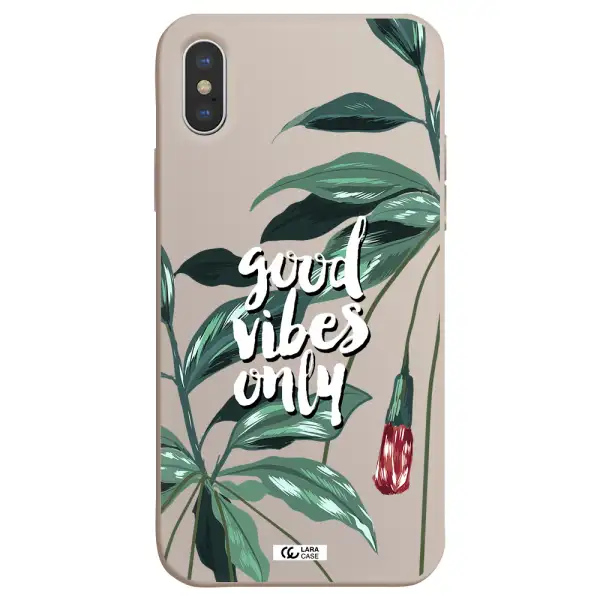 Tropical Vibes Green Apple iPhone X Silicone Stone Case