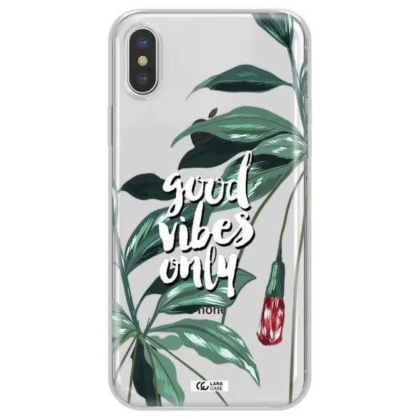 Tropical Vibes Green Apple iPhone XS Clear TPU Case