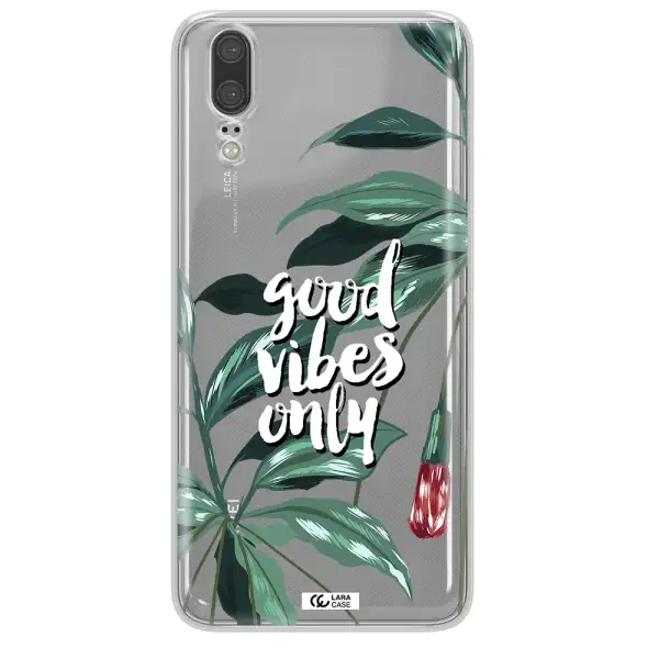 Tropical Vibes Green Huawei P20 Clear TPU Case