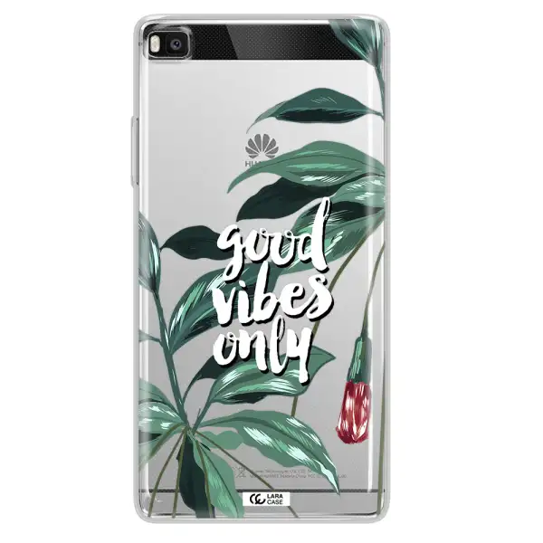 Tropical Vibes Green Huawei P8 Clear TPU Case