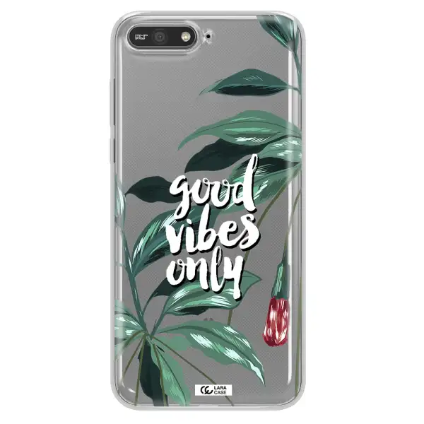 Tropical Vibes Green Huawei Y6 2018 Clear TPU Case