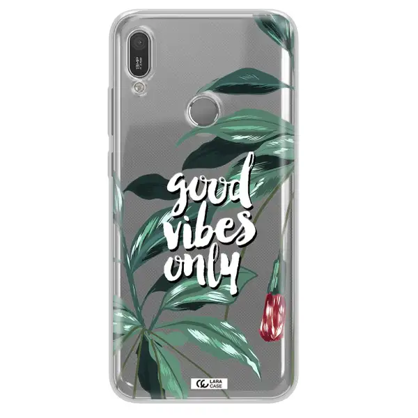 Tropical Vibes Green Huawei Y6 2019 Clear TPU Case