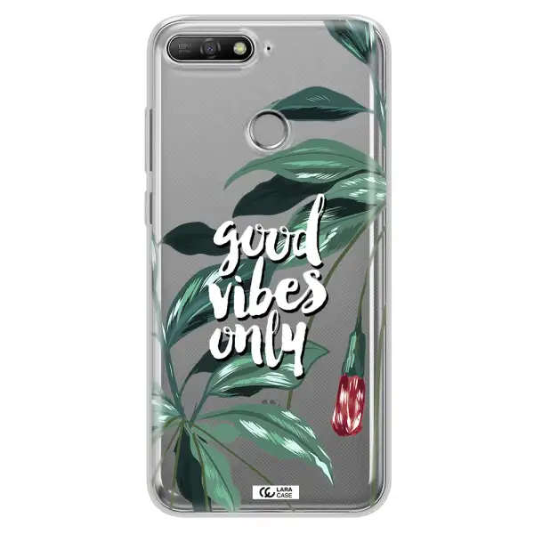 Tropical Vibes Green Huawei Y6 Prime 2018 Clear TPU Case