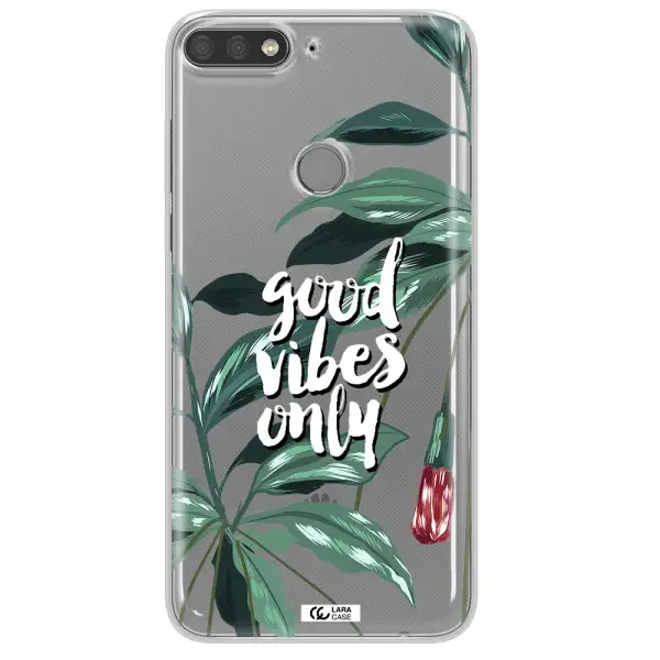 Tropical Vibes Green Huawei Y7 Prime 2018 Clear TPU Case