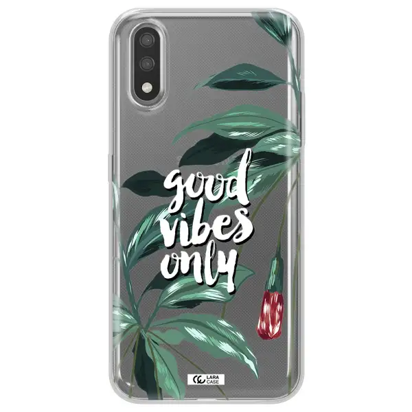 Tropical Vibes Green Samsung A01 Clear TPU Case