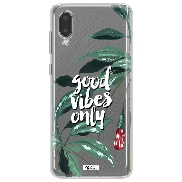 Tropical Vibes Green Samsung A02 Clear TPU Case