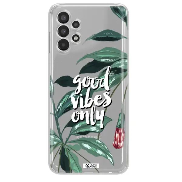 Tropical Vibes Green Samsung A13 Clear TPU Case