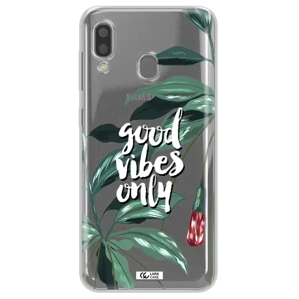 Tropical Vibes Green Samsung A20 Clear TPU Case