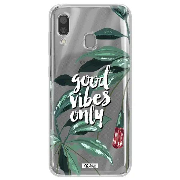 Tropical Vibes Green Samsung A30 Clear TPU Case