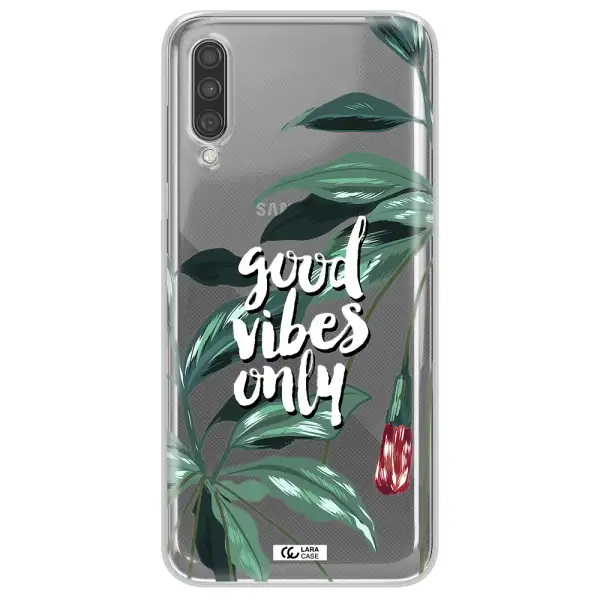 Tropical Vibes Green Samsung A30S Clear TPU Case