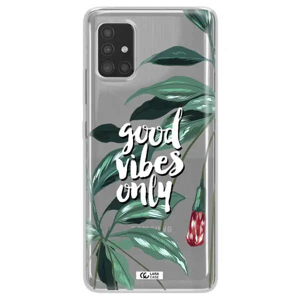 Tropical Vibes Green Samsung A51 Clear TPU Case