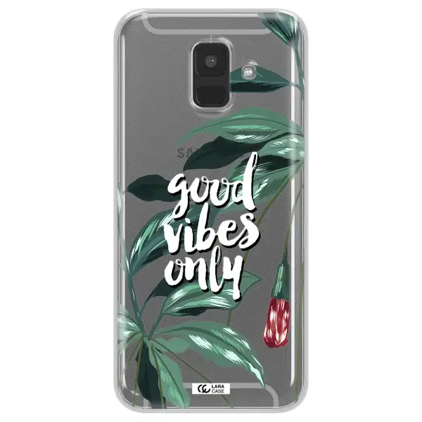 Tropical Vibes Green Samsung A6 Clear TPU Case