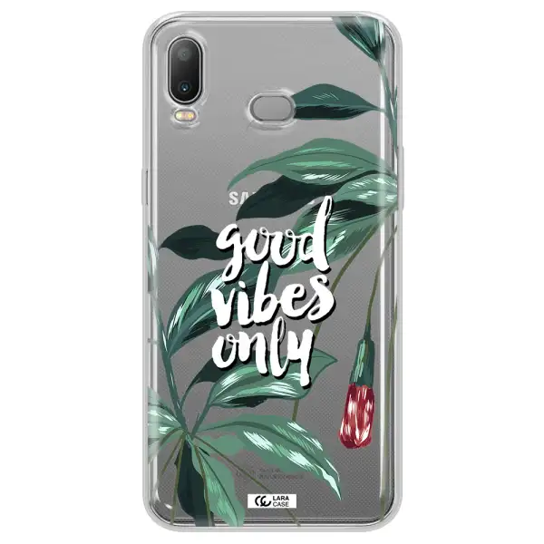 Tropical Vibes Green Samsung A6S Clear TPU Case