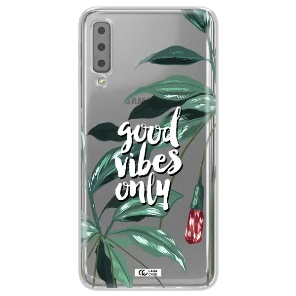 Tropical Vibes Green Samsung A7 2018 Clear TPU Case
