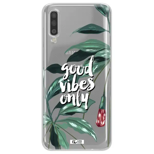 Tropical Vibes Green Samsung A70S Clear Tpu Case