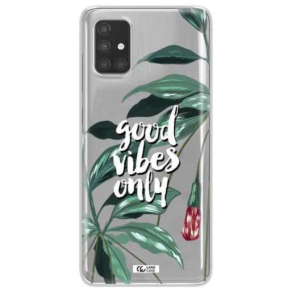 Tropical Vibes Green Samsung A71 Clear TPU Case