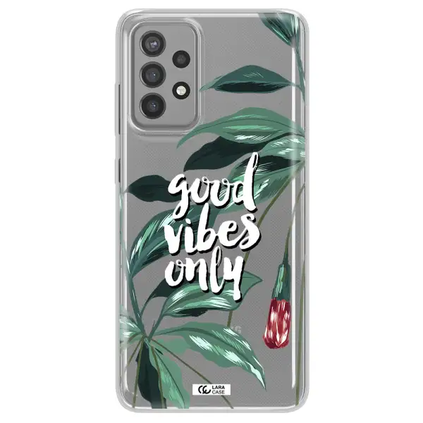 Tropical Vibes Green Samsung A72 Clear TPU Case