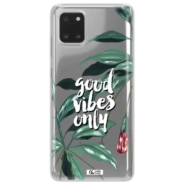 Tropical Vibes Green Samsung A81 Clear TPU Case
