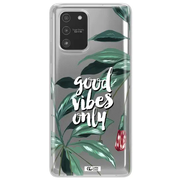 Tropical Vibes Green Samsung A91 Clear TPU Case